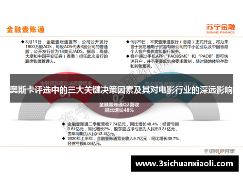 奥斯卡评选中的三大关键决策因素及其对电影行业的深远影响